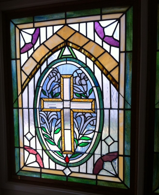 stained glass in CUMC Chapel